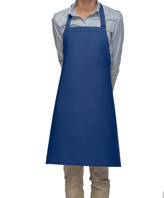 Adult Royal Blue Mid Length Bib Aprons